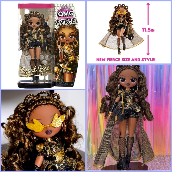Pack 4 (four) LOL Surprise OMG Fierce Lady Diva Royal Bee Swag Neonlicious - Picture 5 of 8